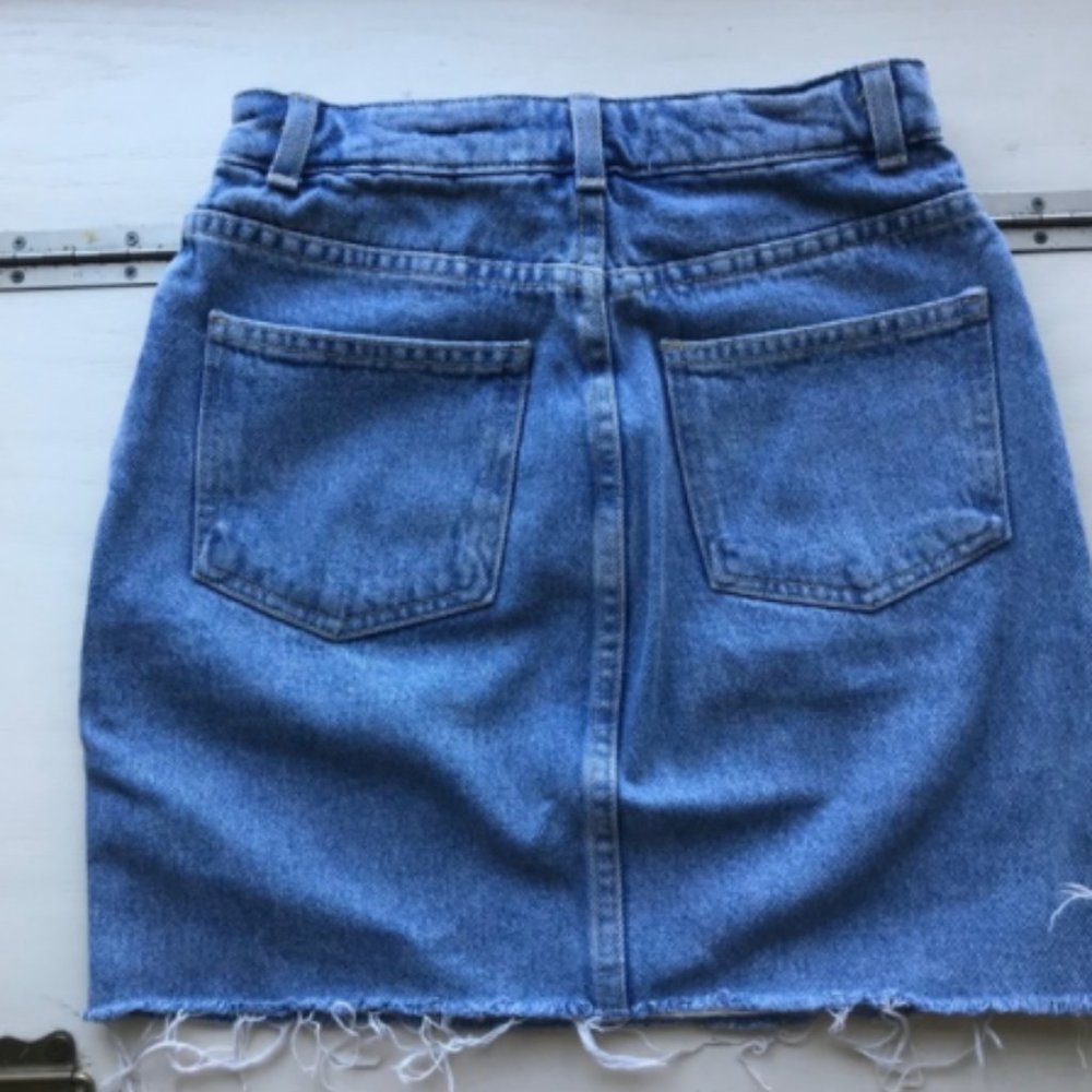 American Apparel High Waisted Denim Skirt Sz XS - Picture 7 of 8
